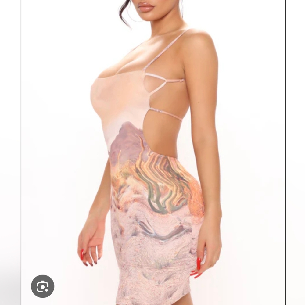 Tic Toc  Multicolor Openback Mini Dress